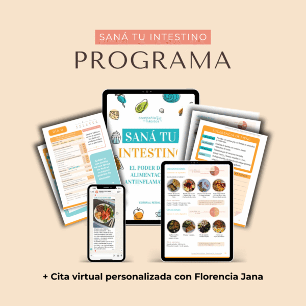 Programa digital + Ebook + Acompañamiento 7 días - Saná tu Intestino